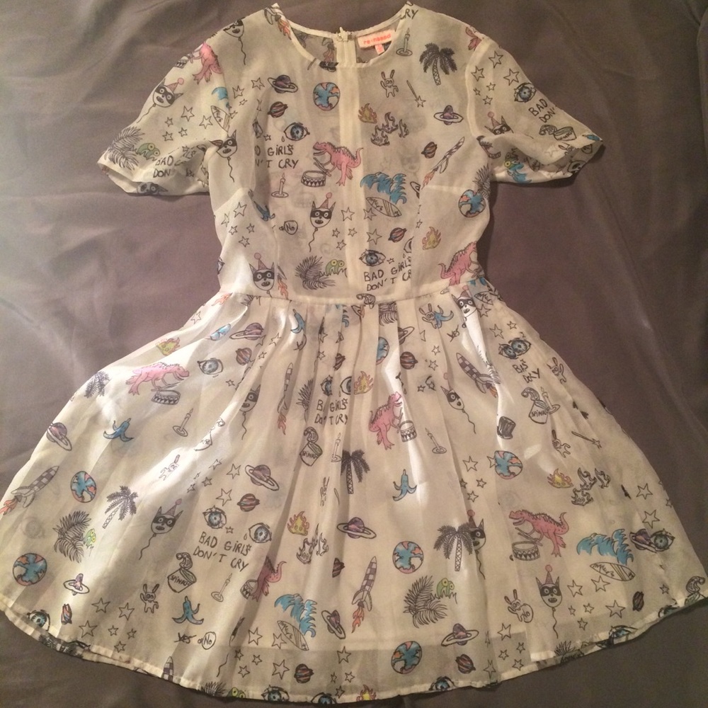 Re:named Space Cartoon Dress Small